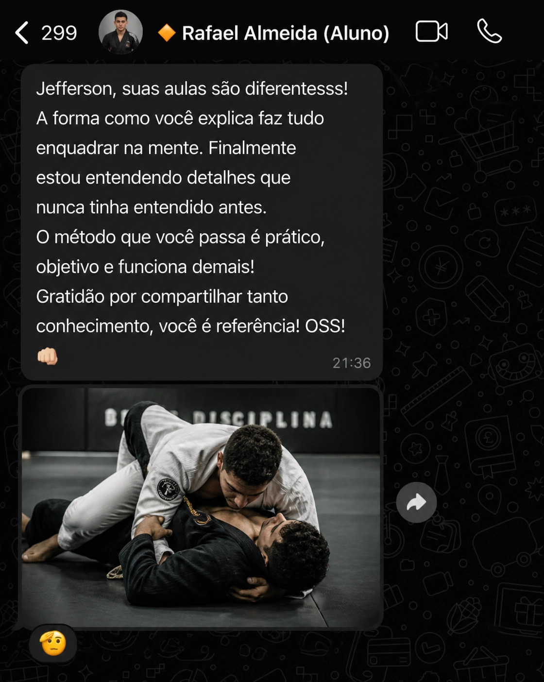 Depoimento Rafael Almeida — metodo pratico e objetivo, referencia no Jiu-Jitsu